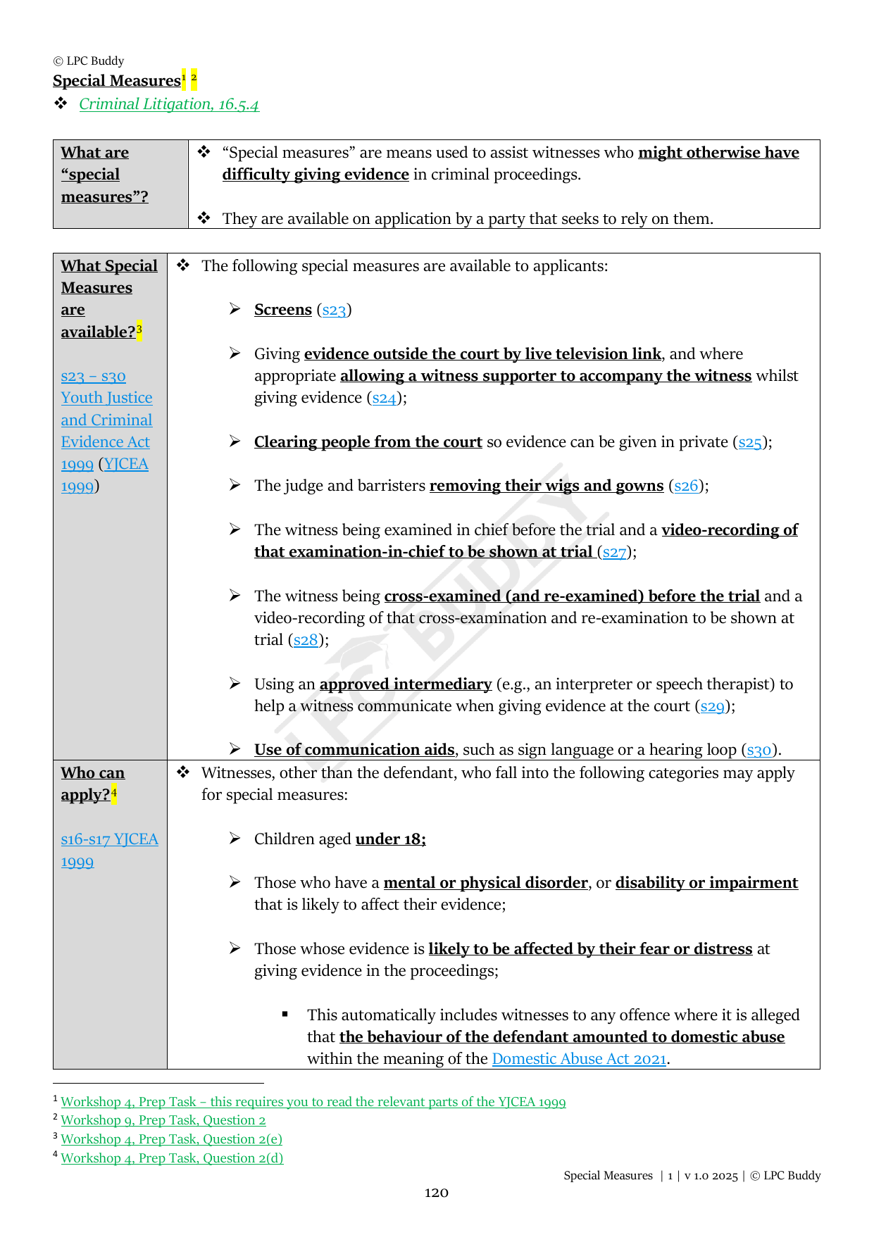 LPC Buddy™ 2025 | Advanced Criminal Law | Distinction Level Study Guide for the LPC (Electronic)