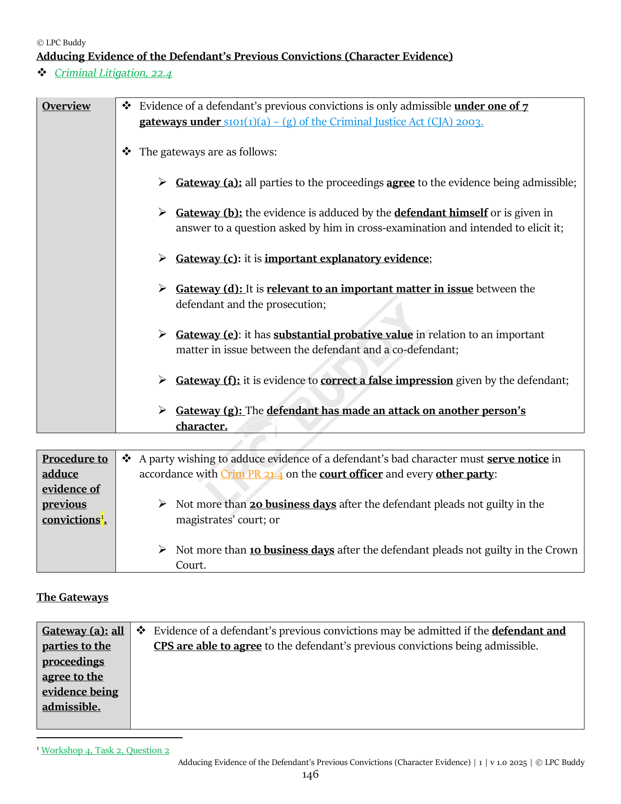 LPC Buddy™ 2025 | Advanced Criminal Law | Distinction Level Study Guide for the LPC (Electronic)