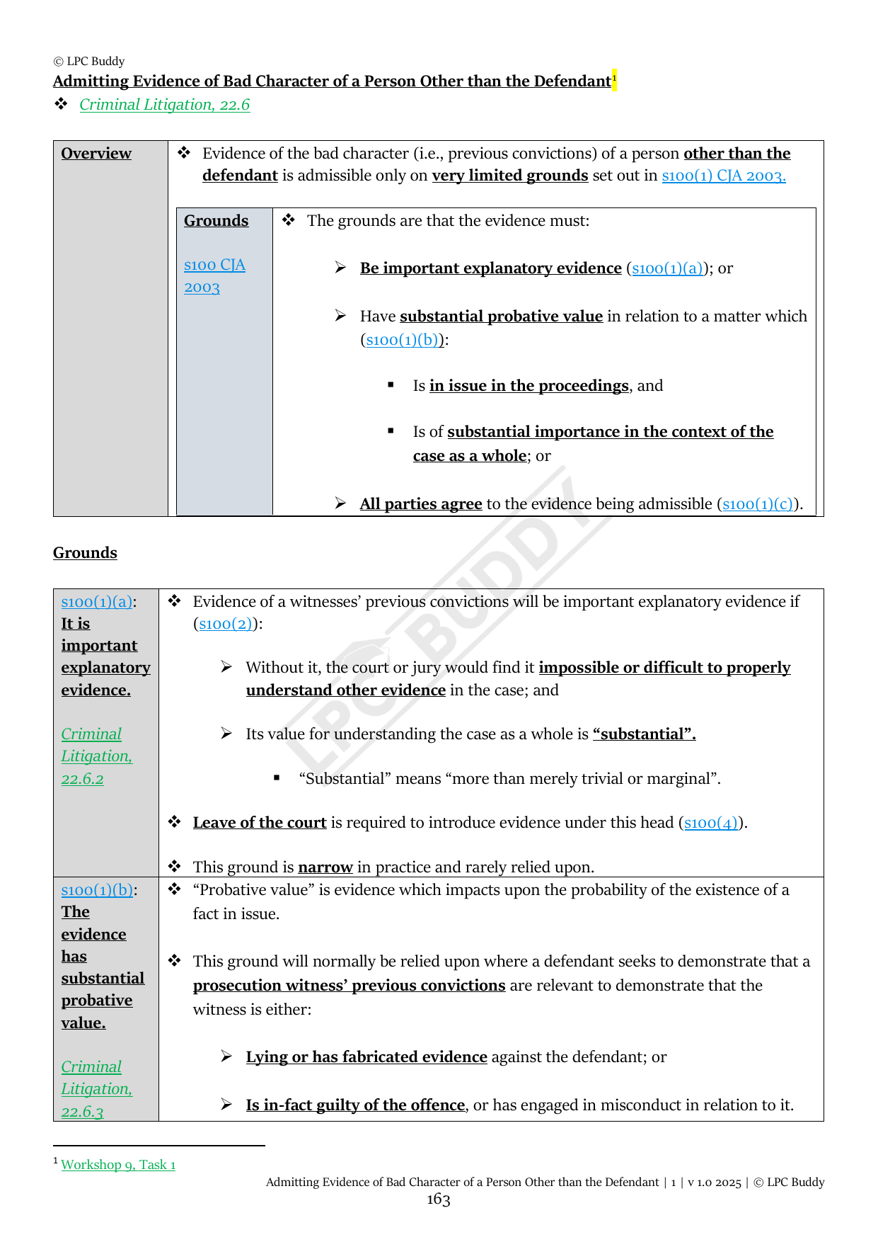 LPC Buddy™ 2025 | Advanced Criminal Law | Distinction Level Study Guide for the LPC (Electronic)