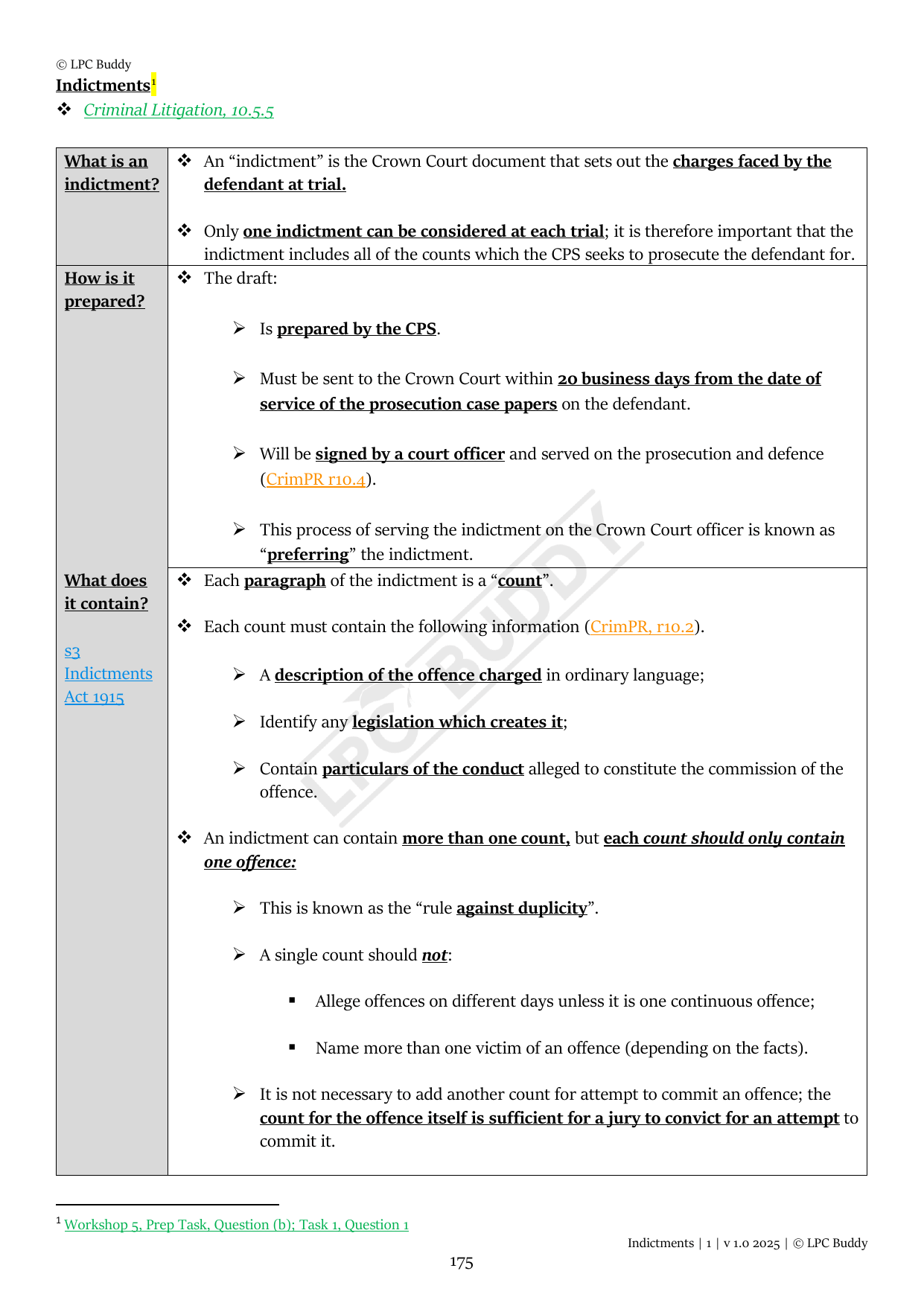 LPC Buddy™ 2025 | Advanced Criminal Law | Distinction Level Study Guide for the LPC (Electronic)