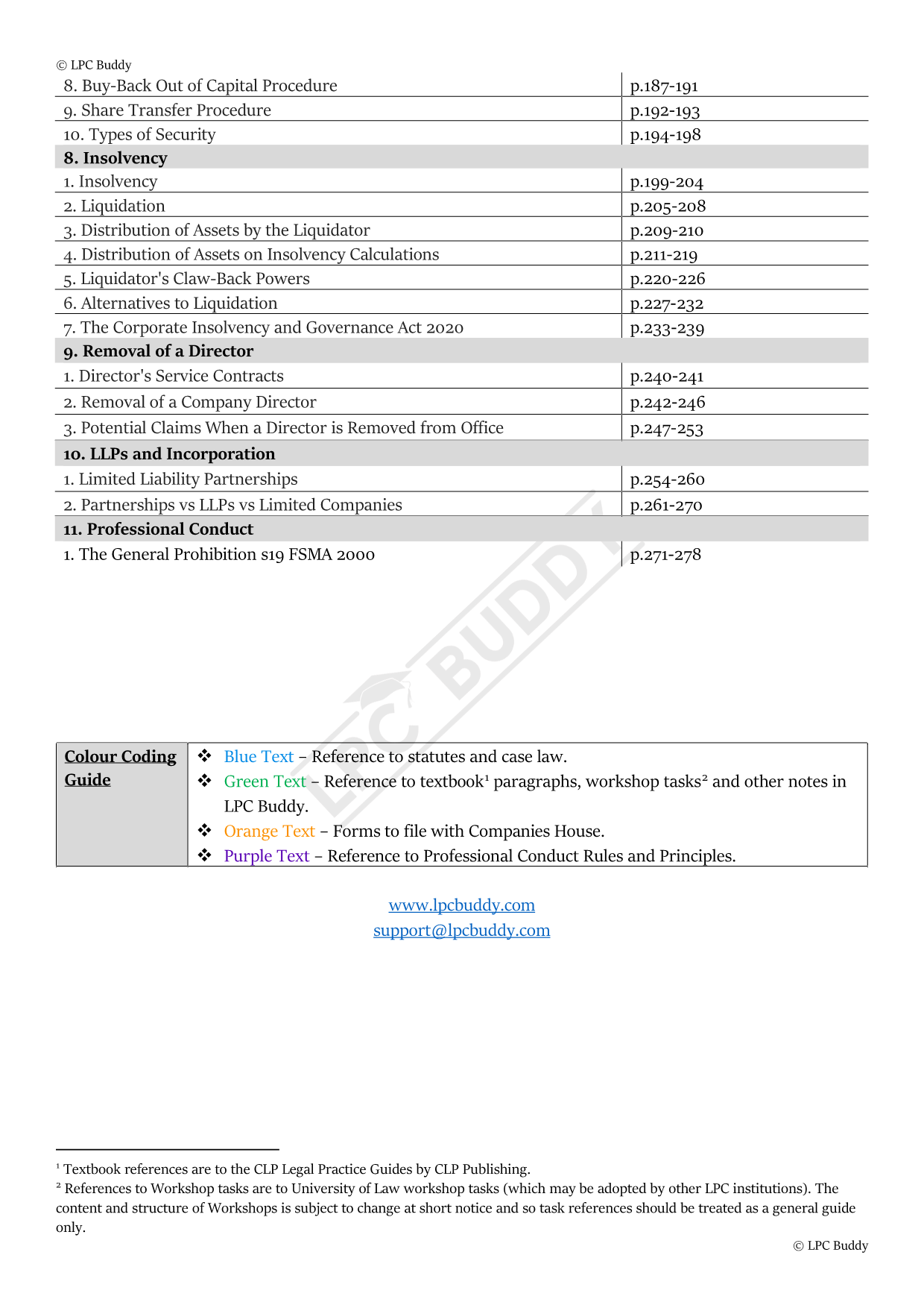 LPC Buddy™ 2024 / 25 | Business Law & Practice | Digital Distinction Level Study Guide for the LPC