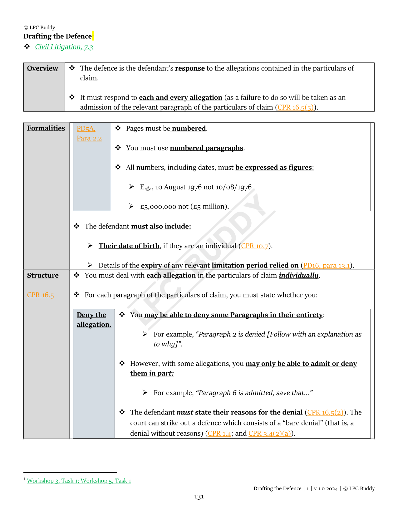 LPC Buddy™ 2024 / 25 | Dispute Resolution / Civil & Criminal Litigation | Digital Distinction Level Study Guide for the LPC