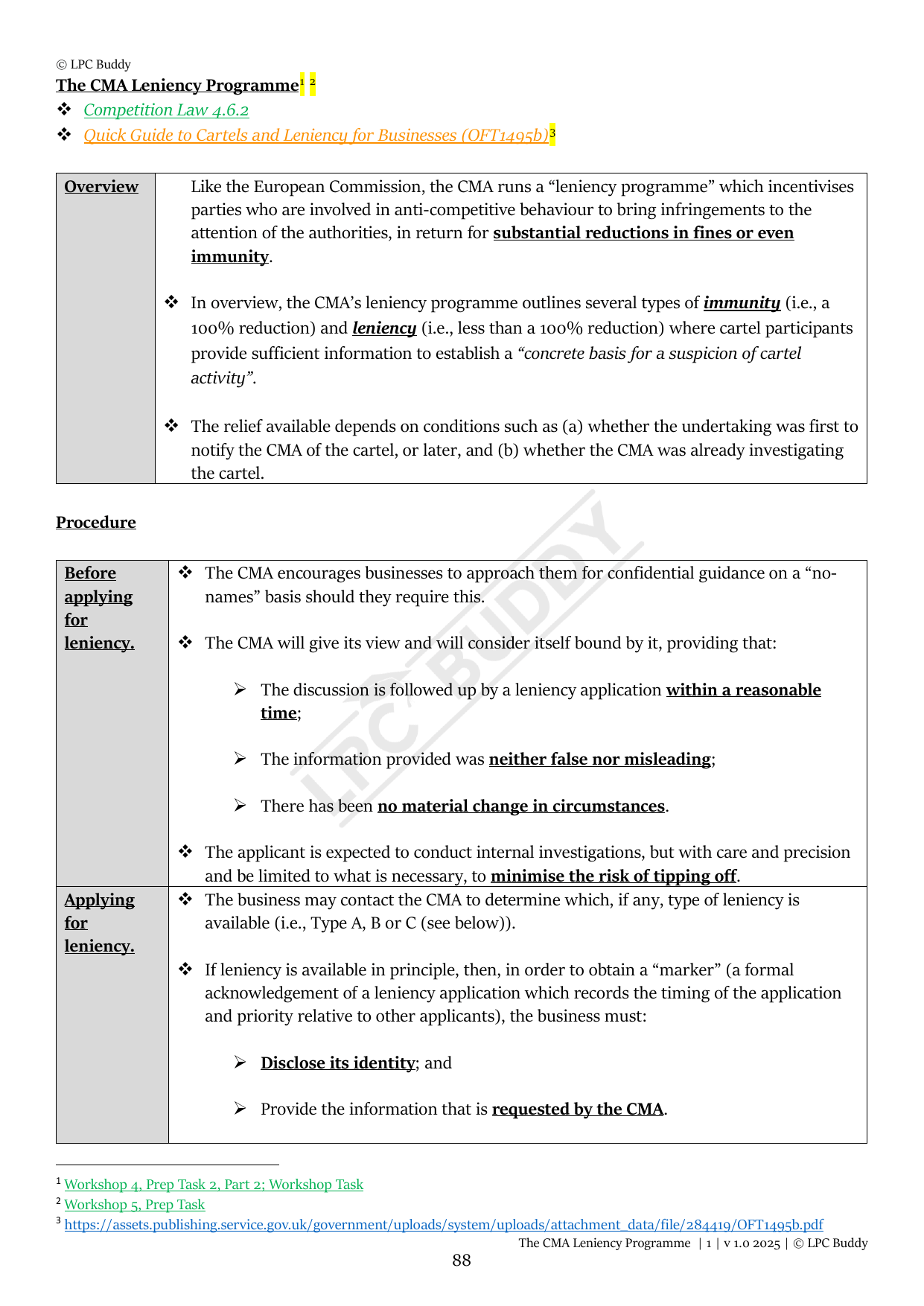 LPC Buddy™ 2025 | Competition Law | Distinction Level Study Guide for the LPC (Electronic)