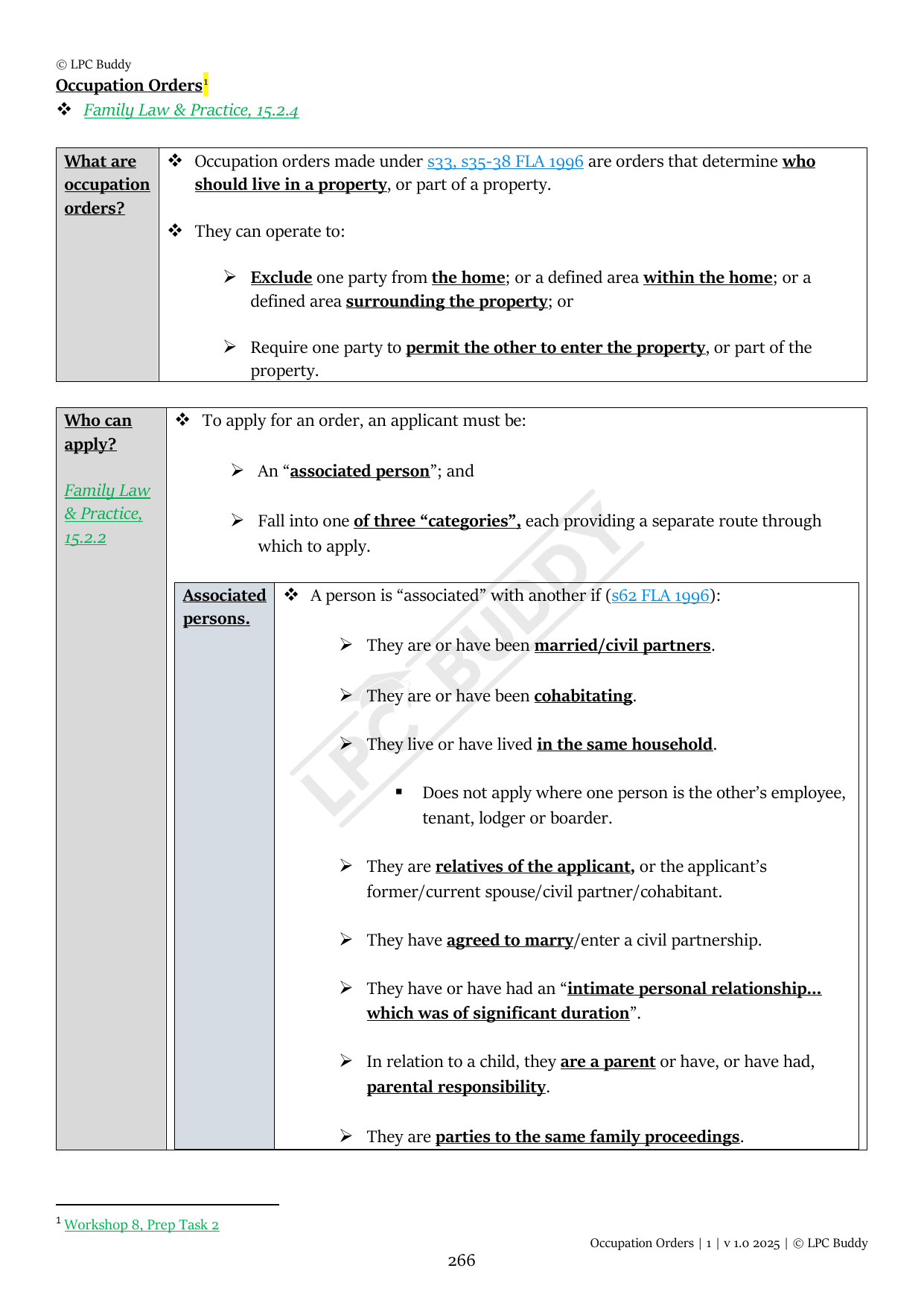LPC Buddy™ 2025 | Family Law | Distinction Level Study Guide for the LPC (Electronic)