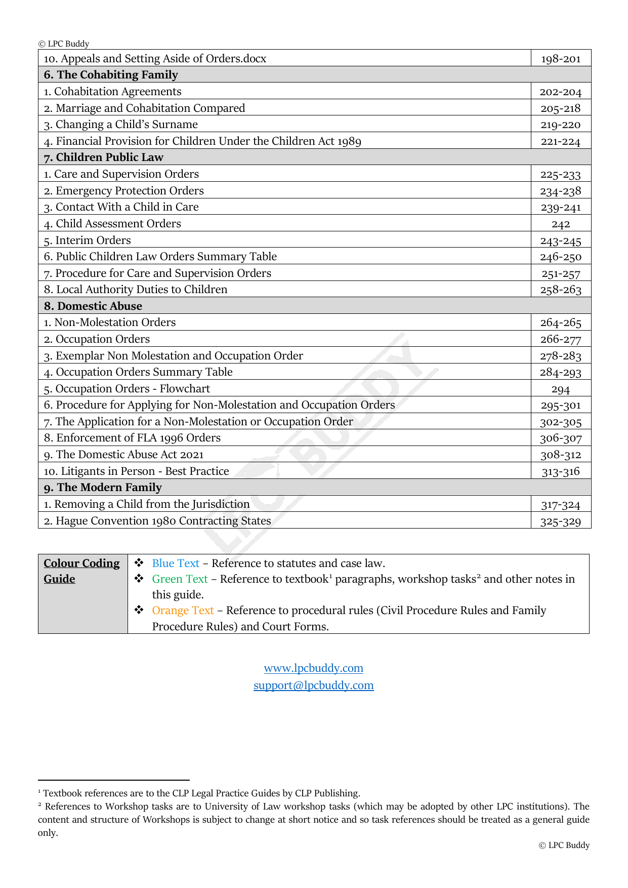 LPC Buddy™ 2025 | Family Law | Distinction Level Study Guide for the LPC (Electronic)