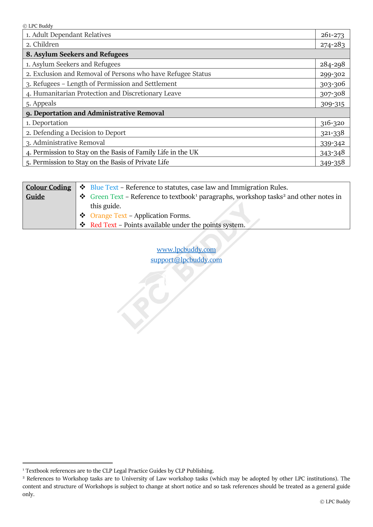 LPC Buddy™ 2025 | Immigration Law | Distinction Level Study Guide for the LPC (Electronic)