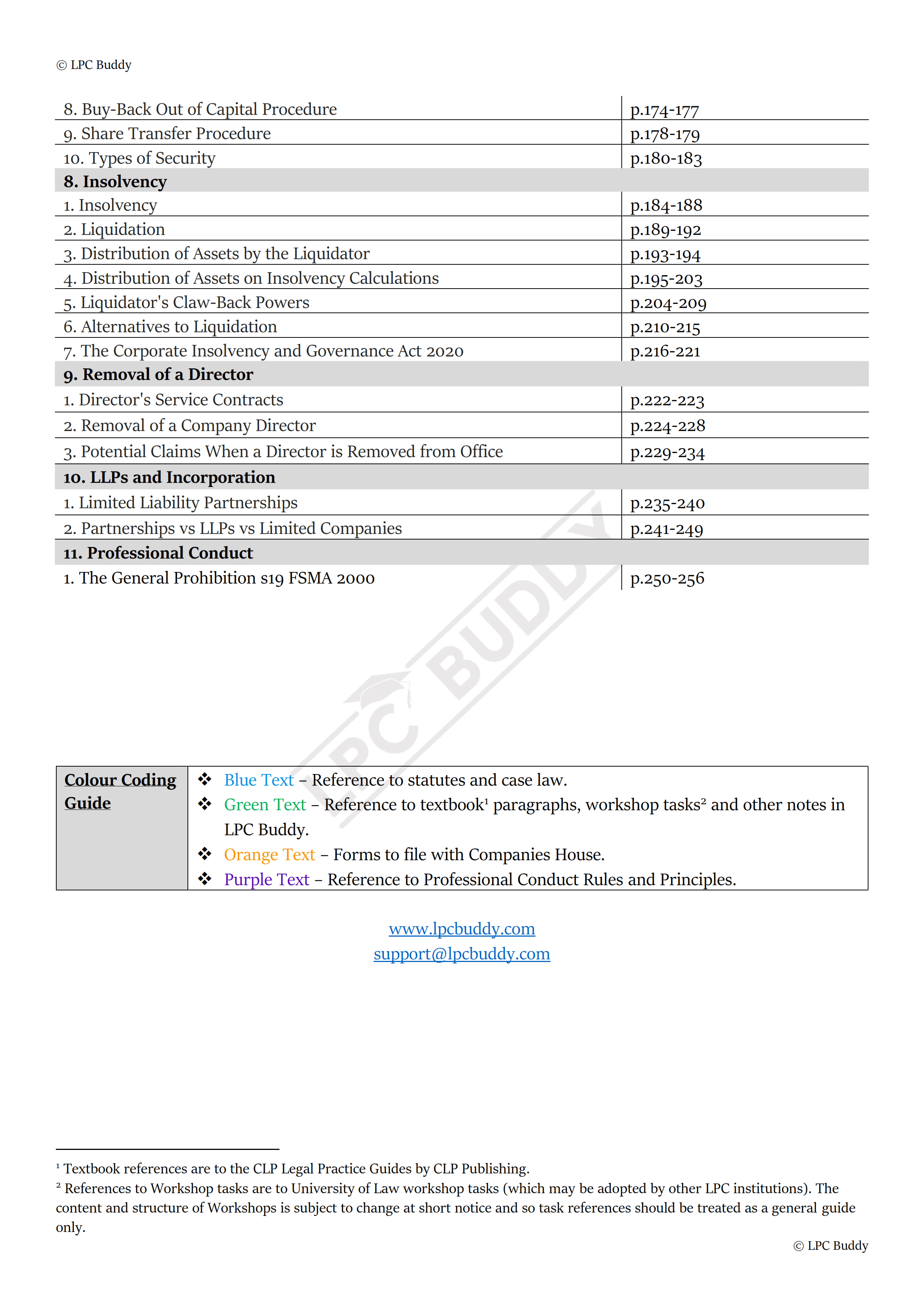 LPC Buddy™ 2023 / 24 | Business Law & Practice | Digital Distinction Level Study Guide for the LPC