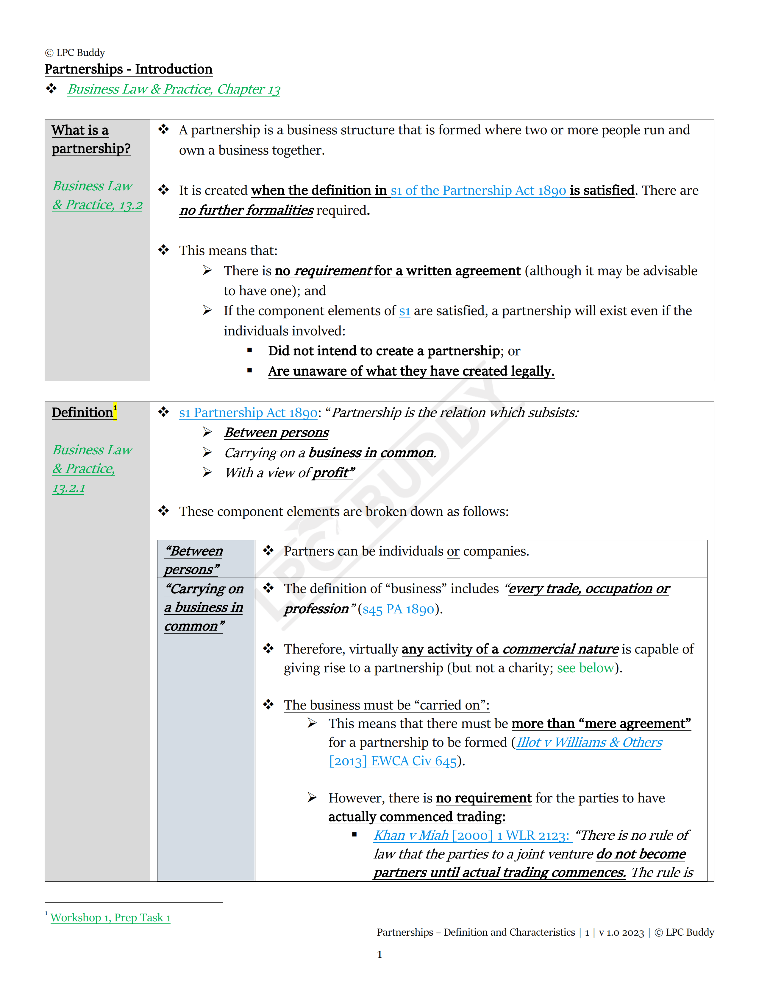 LPC Buddy™ 2023 / 24 | Business Law & Practice | Digital Distinction Level Study Guide for the LPC