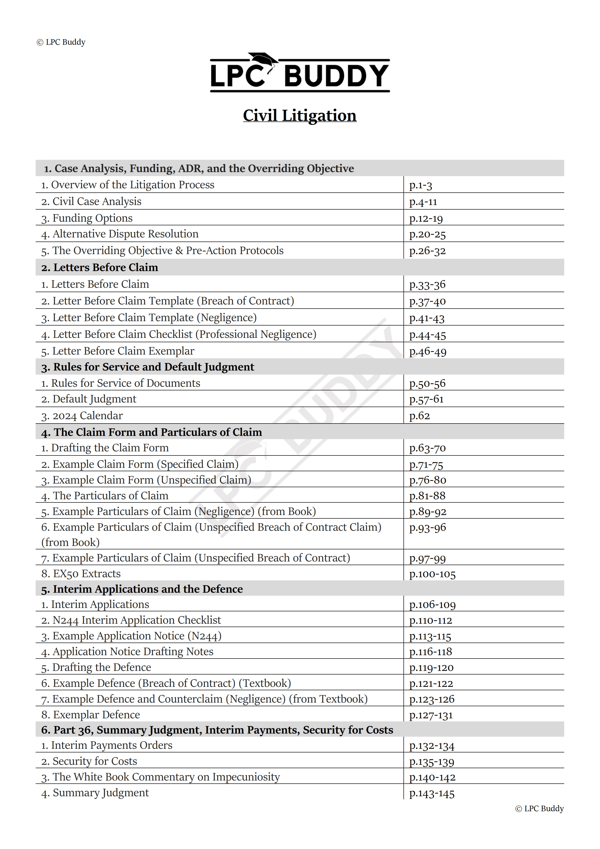 LPC Buddy™ 2023 / 24 | Dispute Resolution / Civil & Criminal Litigation | Digital Distinction Level Study Guide for the LPC