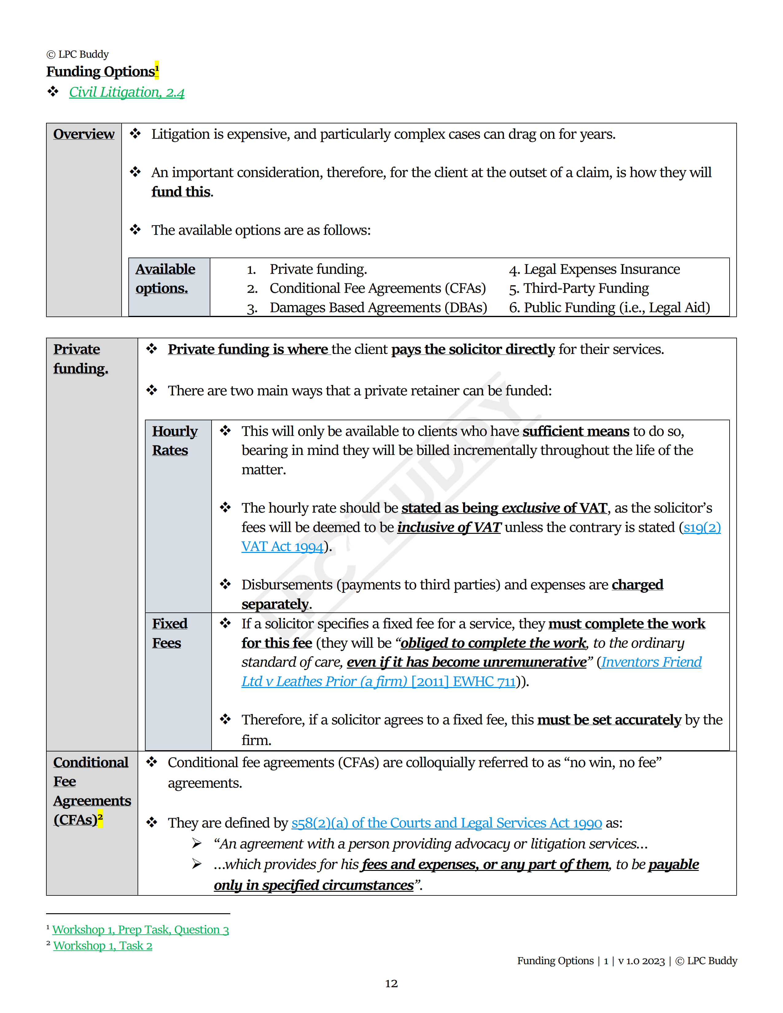 LPC Buddy™ 2023 / 24 | Dispute Resolution / Civil & Criminal Litigation | Digital Distinction Level Study Guide for the LPC