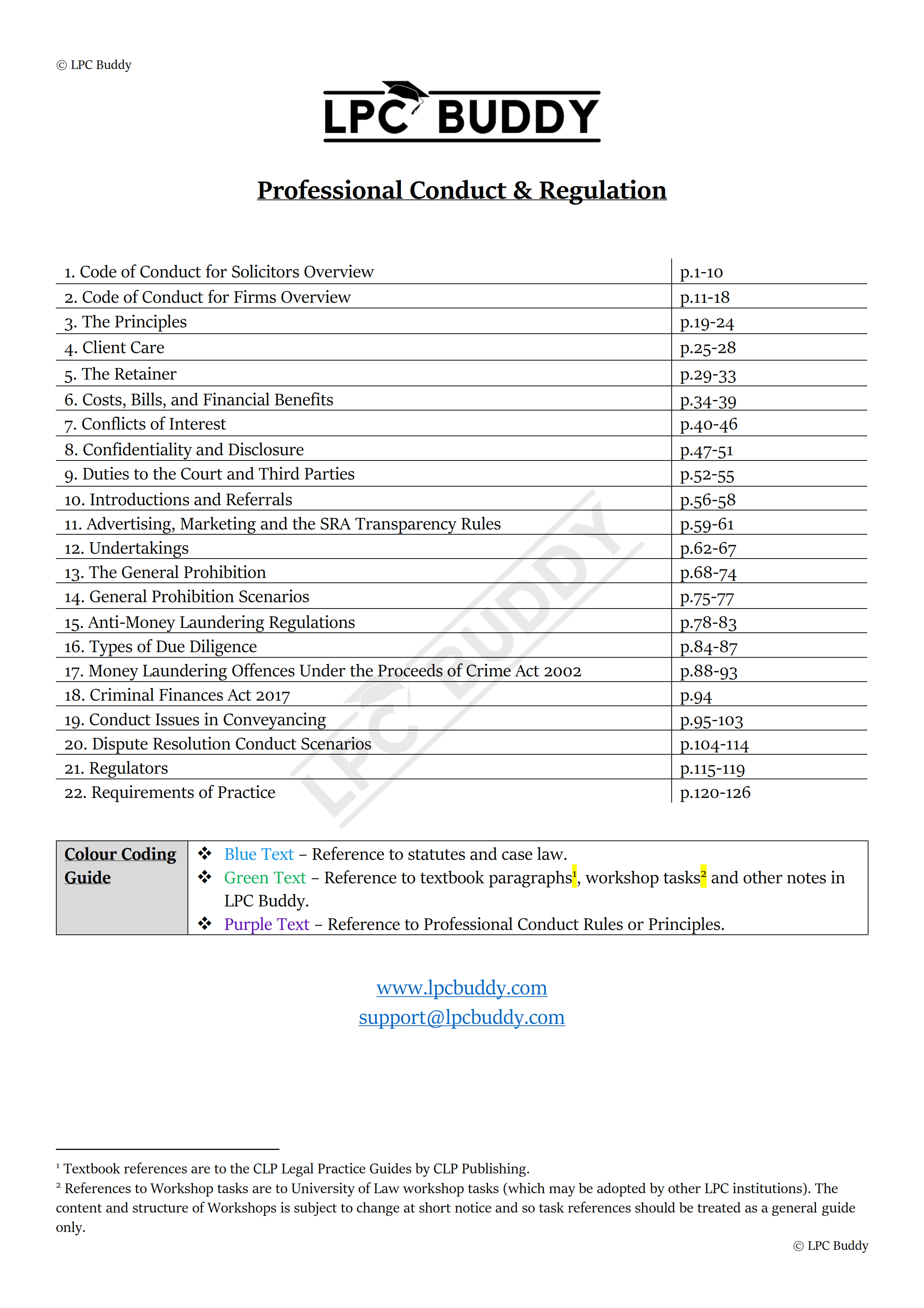 LPC Buddy™ 2023 / 24 | Professional Conduct & Regulation | Digital Distinction Level Study Guide for the LPC