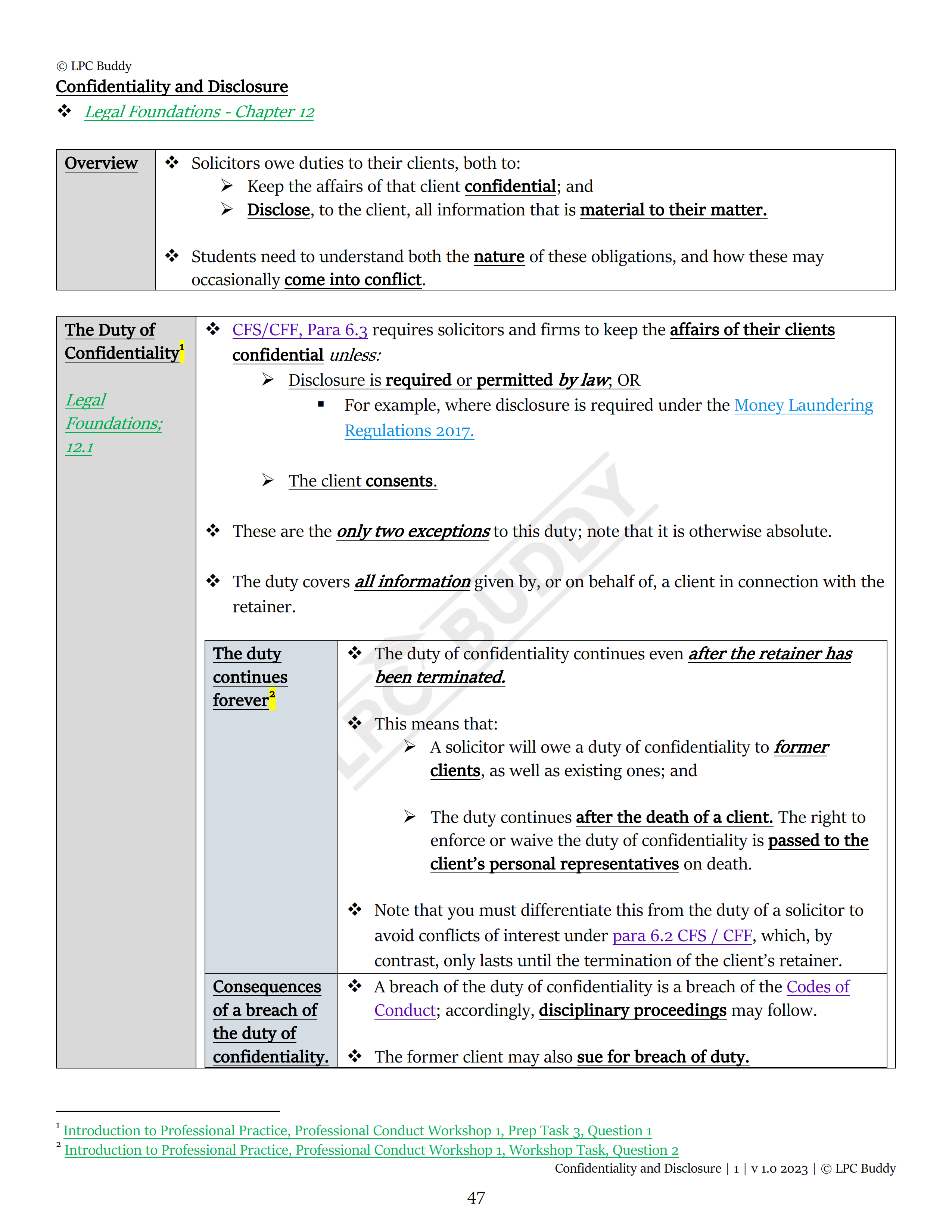 LPC Buddy™ 2023 / 24 | Professional Conduct & Regulation | Digital Distinction Level Study Guide for the LPC