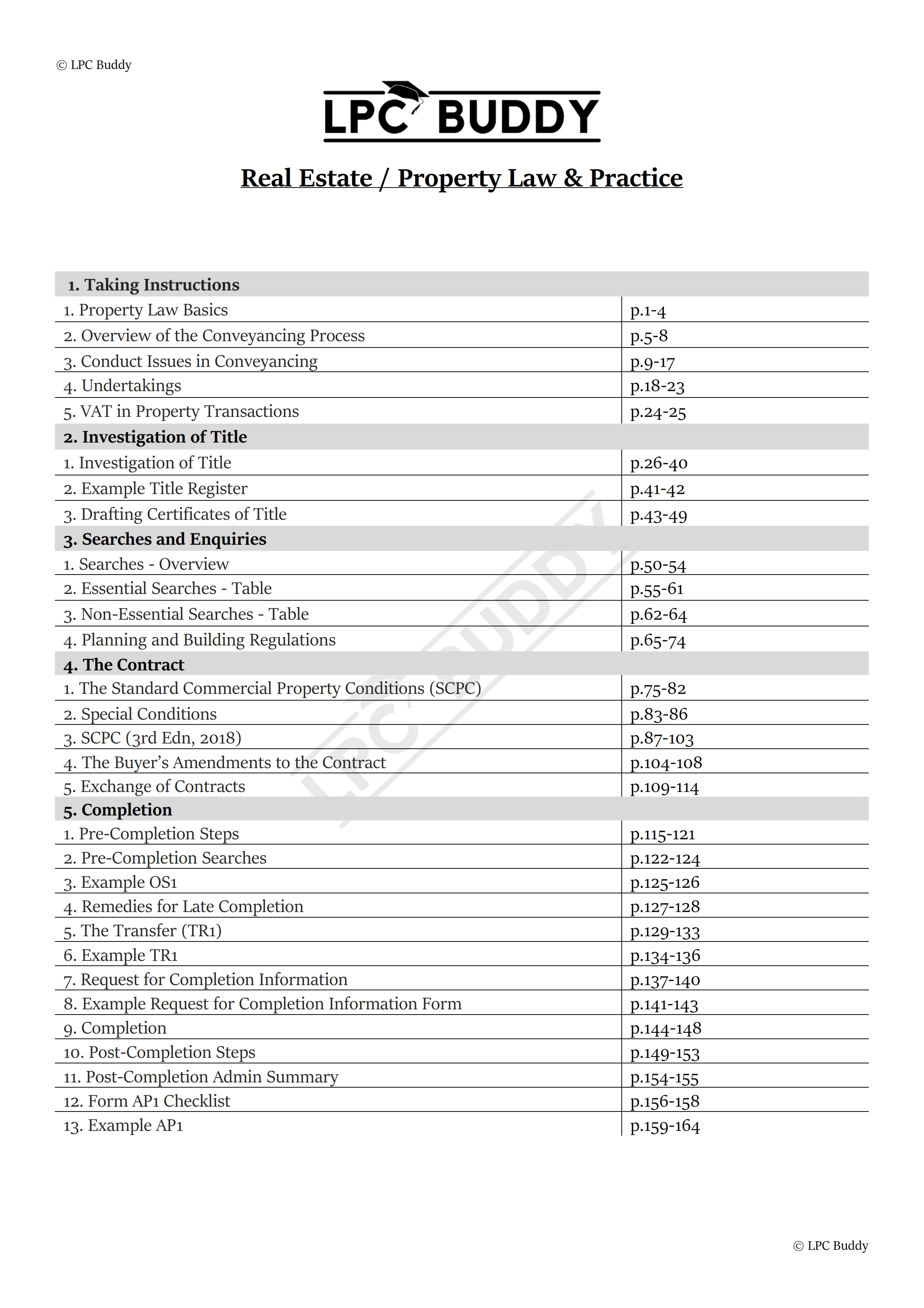 LPC Buddy™ 2023 / 24 | Real Estate / Property Law & Practice | Digital Distinction Level Study Guide for the LPC