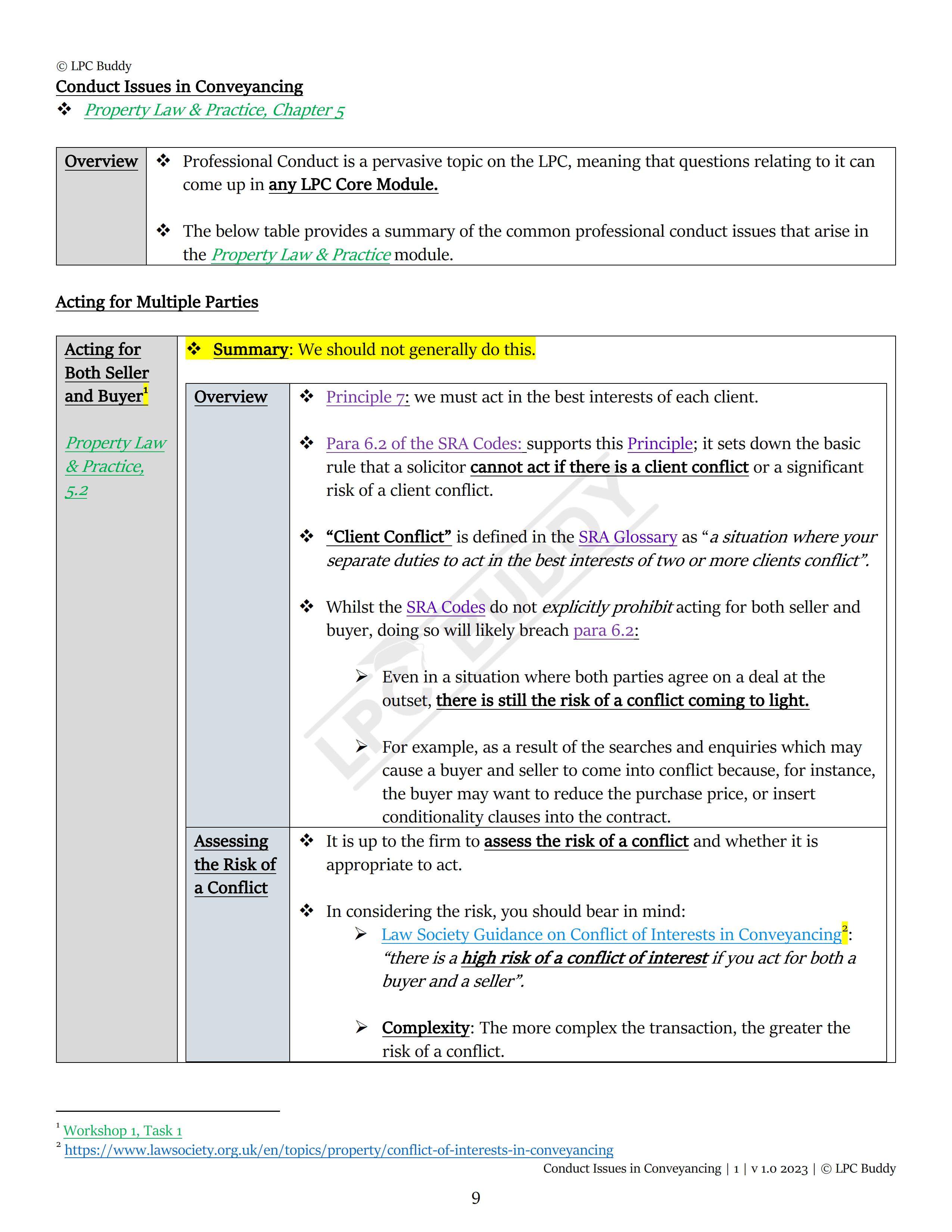 LPC Buddy™ 2023 / 24 | Real Estate / Property Law & Practice | Digital Distinction Level Study Guide for the LPC