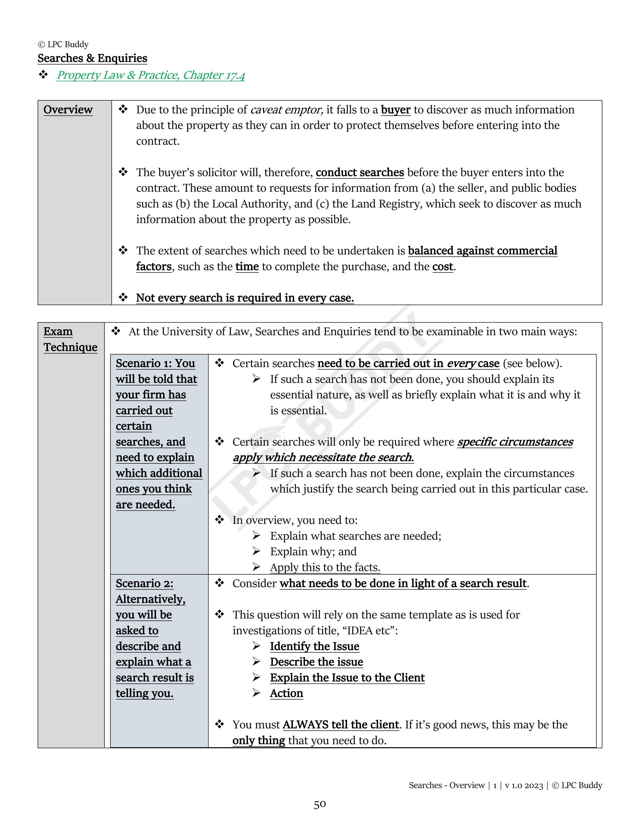 LPC Buddy™ 2023 / 24 | Real Estate / Property Law & Practice | Digital Distinction Level Study Guide for the LPC