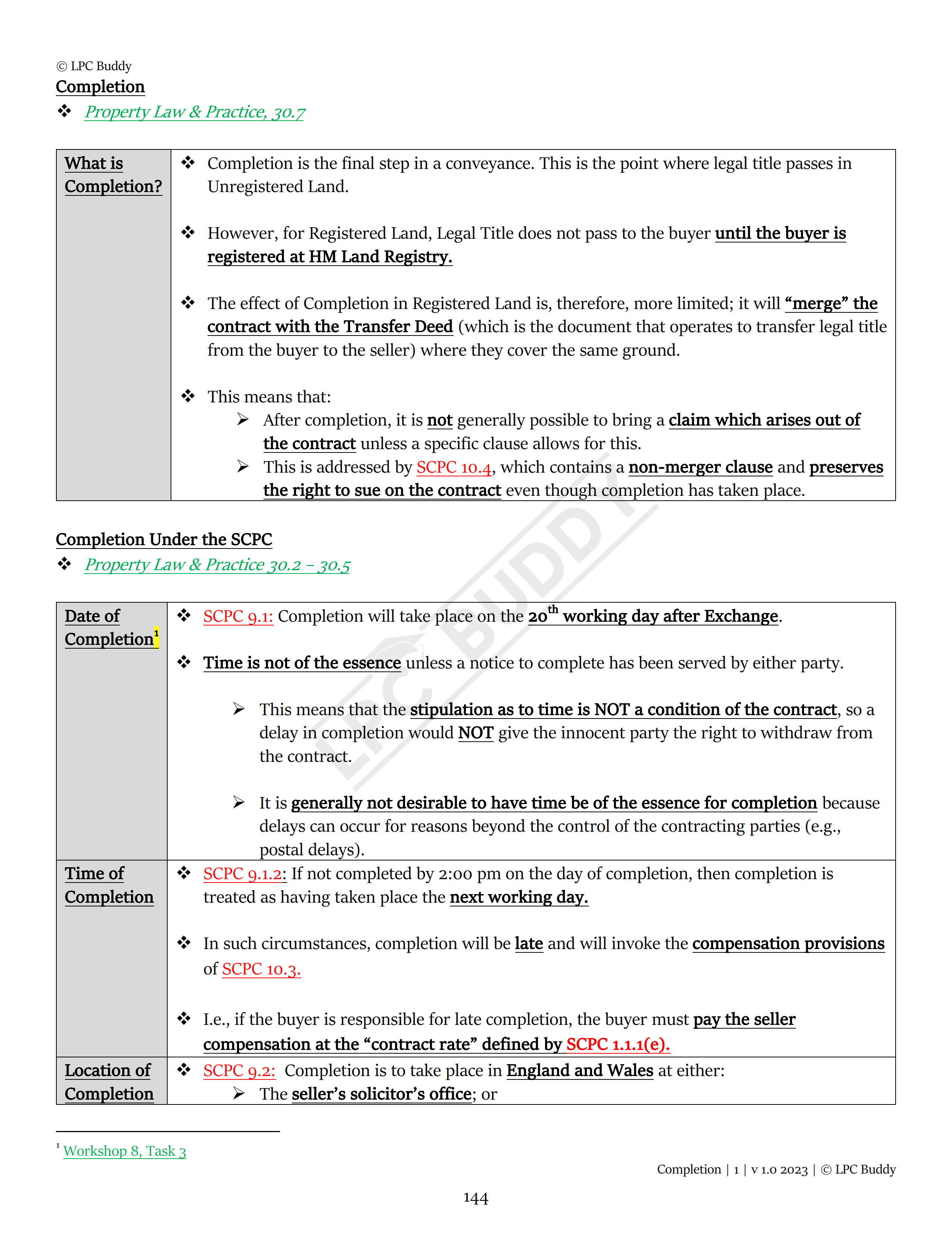 LPC Buddy™ 2023 / 24 | Real Estate / Property Law & Practice | Digital Distinction Level Study Guide for the LPC