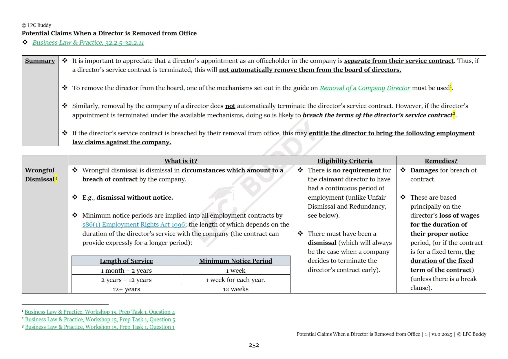 LPC Buddy™ 2025 / 26 | Business Law & Practice | Digital Distinction Level Study Guide for the LPC