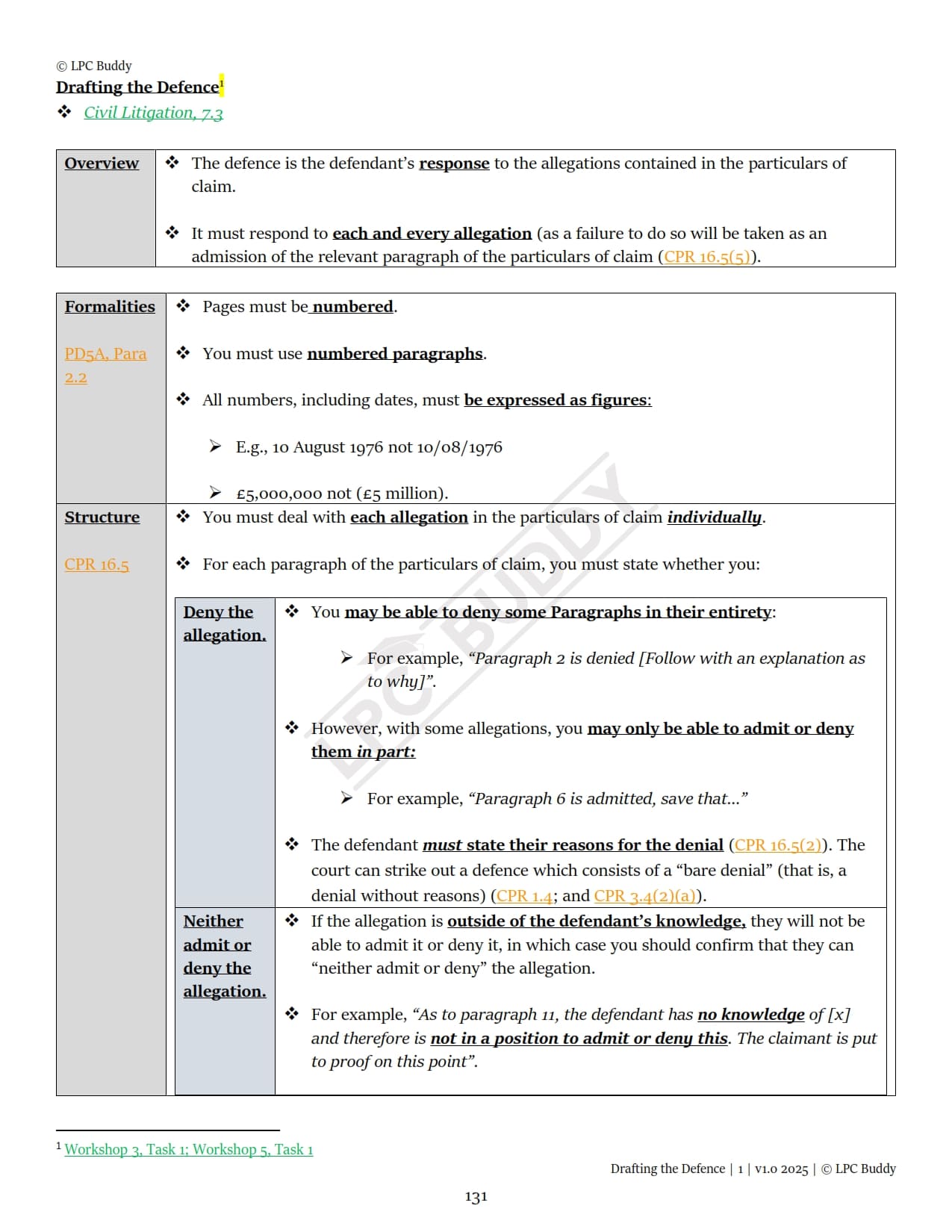 LPC Buddy™ 2025 / 26 | Dispute Resolution (Civil & Criminal Litigation) | Digital Distinction Level Study Guide for the LPC