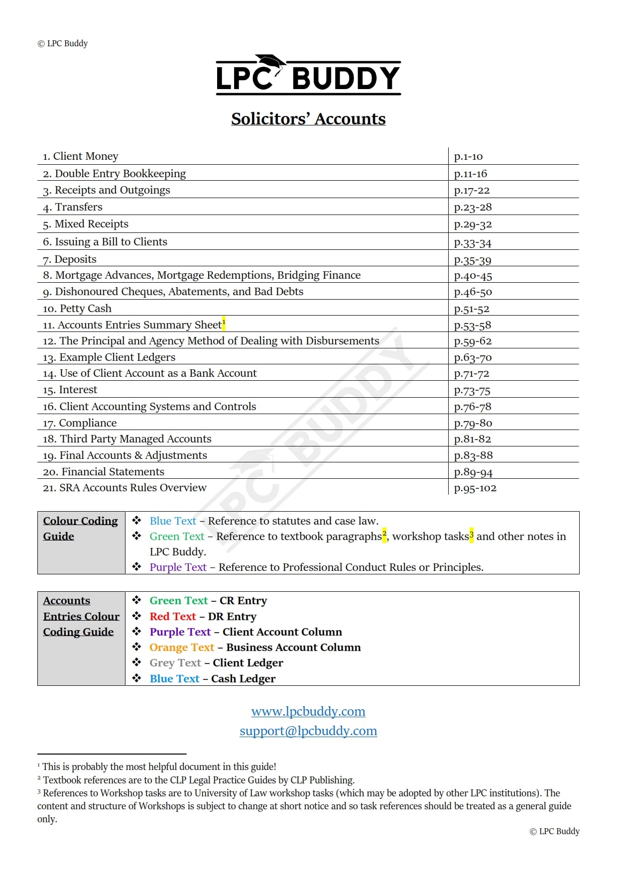 LPC Buddy™ 2025 / 26 | Solicitors' Accounts | Digital Distinction Level Study Guide for the LPC