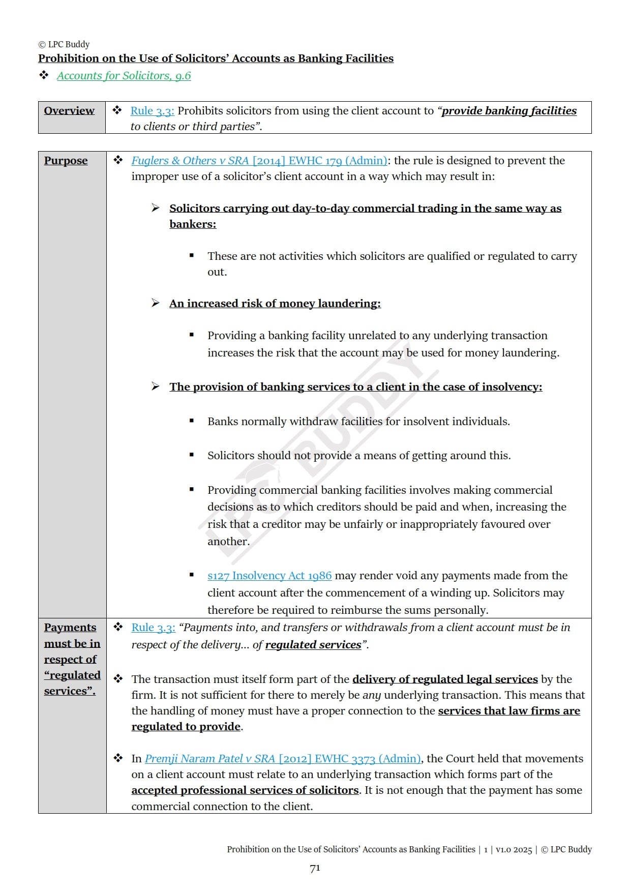 LPC Buddy™ 2025 / 26 | Solicitors' Accounts | Digital Distinction Level Study Guide for the LPC