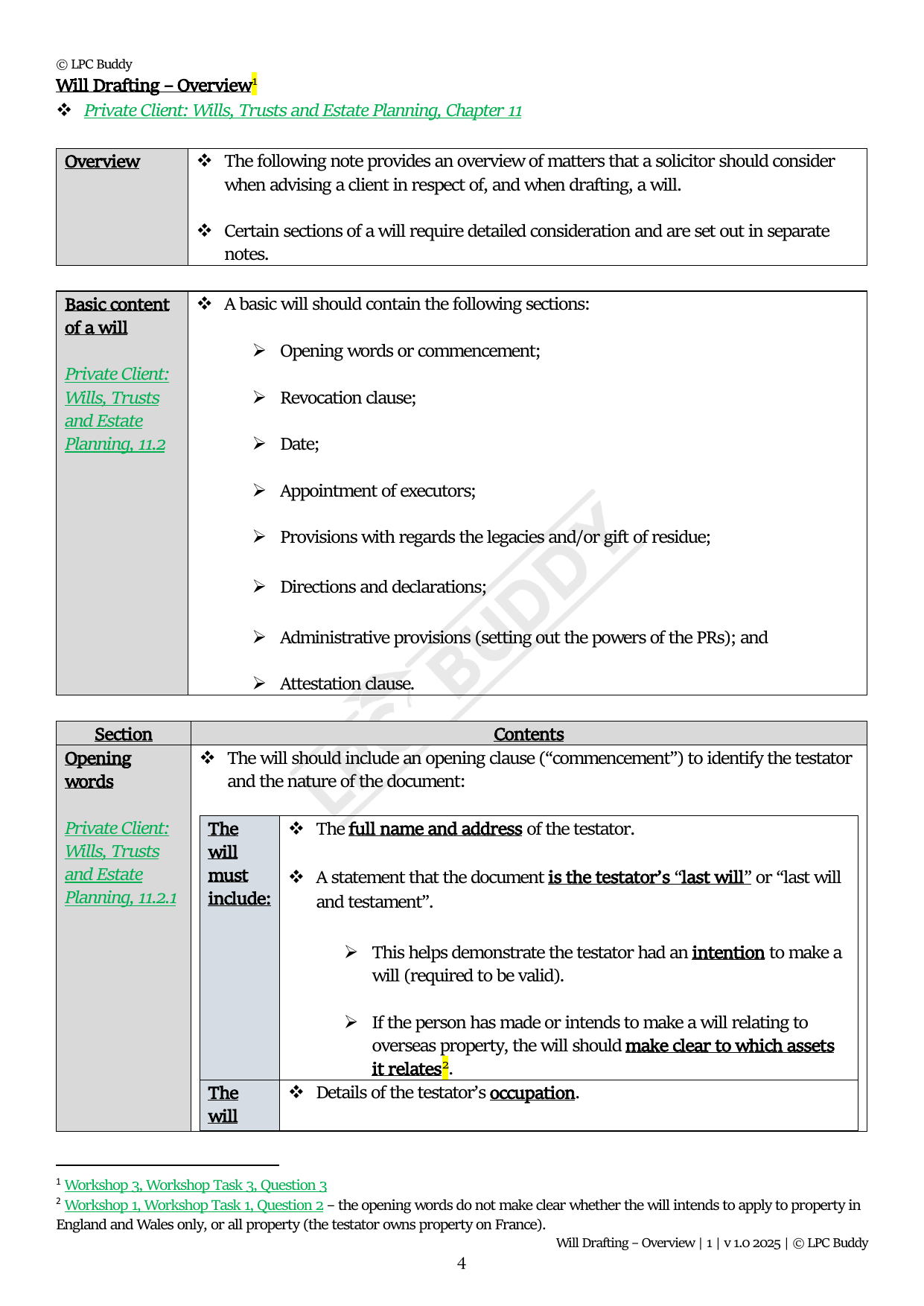 LPC Buddy™ 2025 | Private Client Law and Practice | Distinction Level Study Guide for the LPC (Electronic)