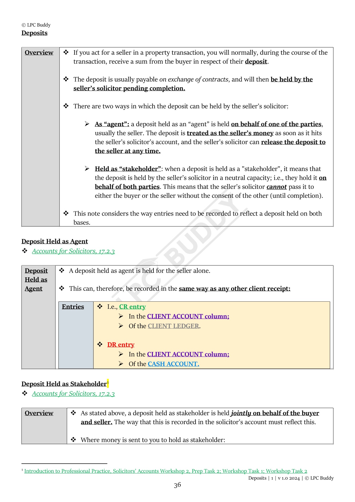LPC Buddy™ 2024 / 25 | Solicitors' Accounts | Digital Distinction Level Study Guide for the LPC