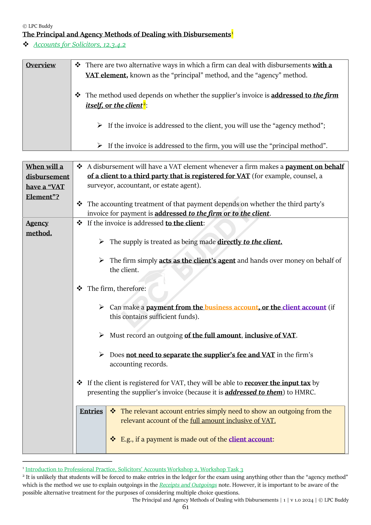LPC Buddy™ 2024 / 25 | Solicitors' Accounts | Digital Distinction Level Study Guide for the LPC